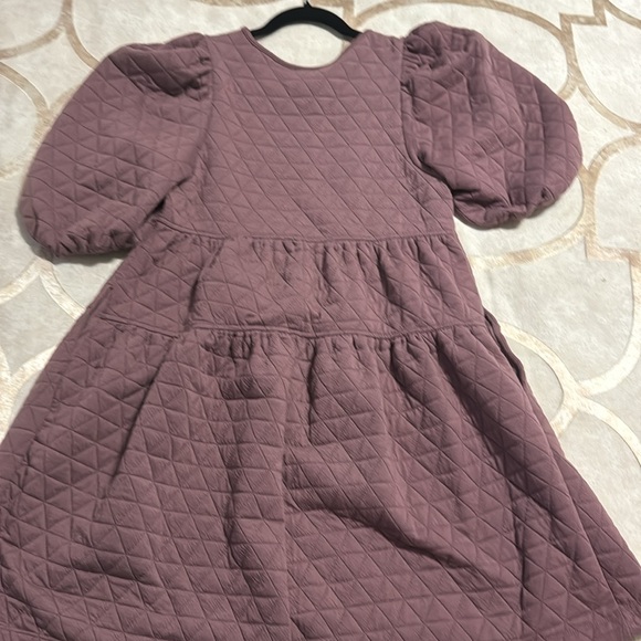 Women’s balloon 3/4 sleeve quilted dress - Picture 4 of 6